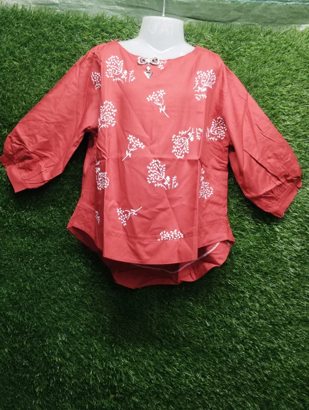 Rust Printed Top