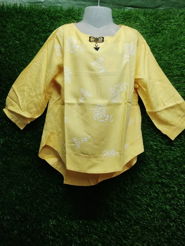 Yellow Printed Top