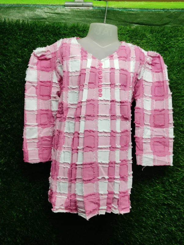 Textured Checkered Top